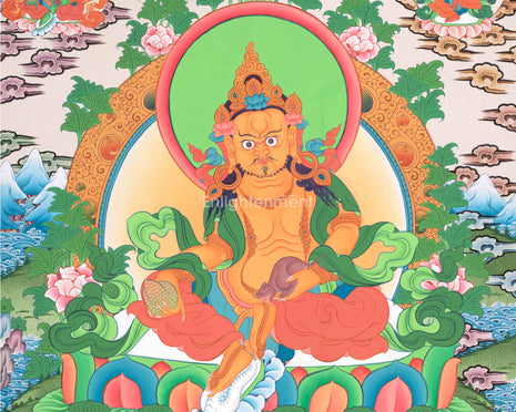 5 Dzambhala Thangka Painting | Lords Of Wealth | Art For Wealth and Abundance