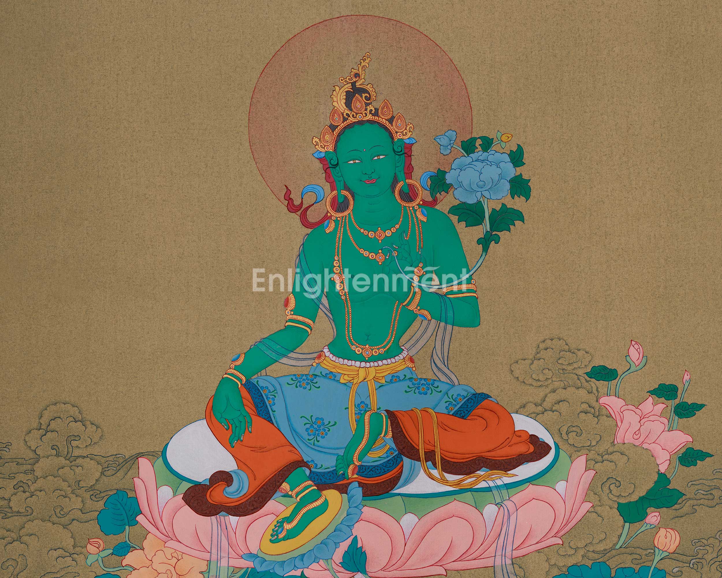 Buddha Art of Green Tara | Deity of Protector and Compassionate Savior