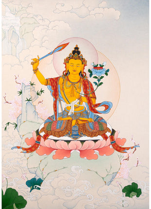 Manjushri Thangka Painting | Tibetan Buddhist Painting