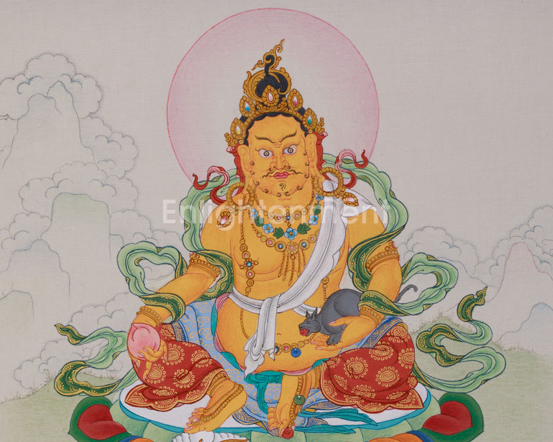 Guardian of Wealth, Dzambhala Thangka | Protector of Prosperity