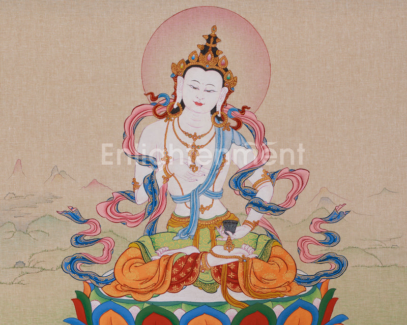 Traditional Bodhisattva Vajrasattva Thangka | Purification and Enlightenment