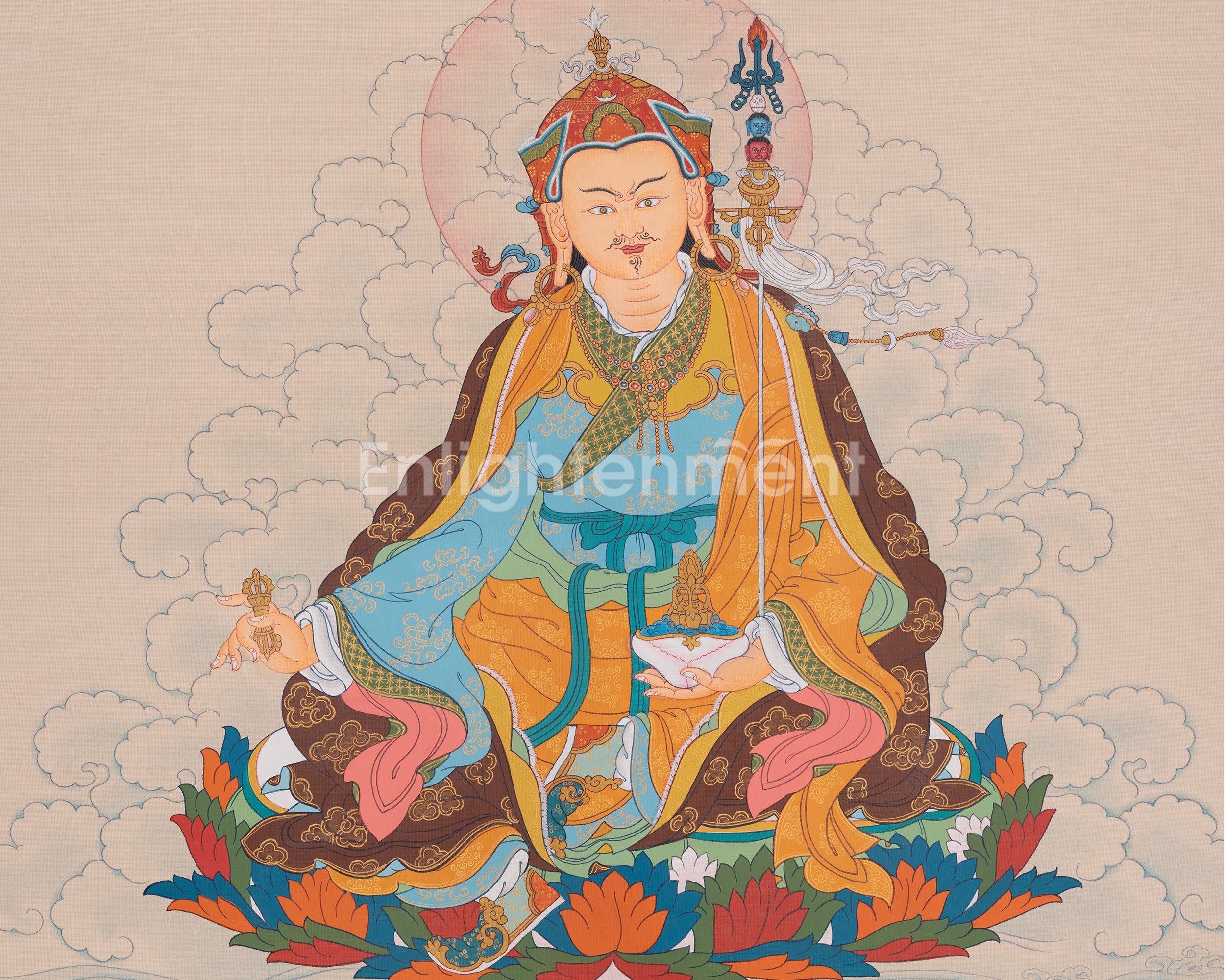 Wisdom Deity Guru Rinpoche Thangka | Precious Master | Second Buddha