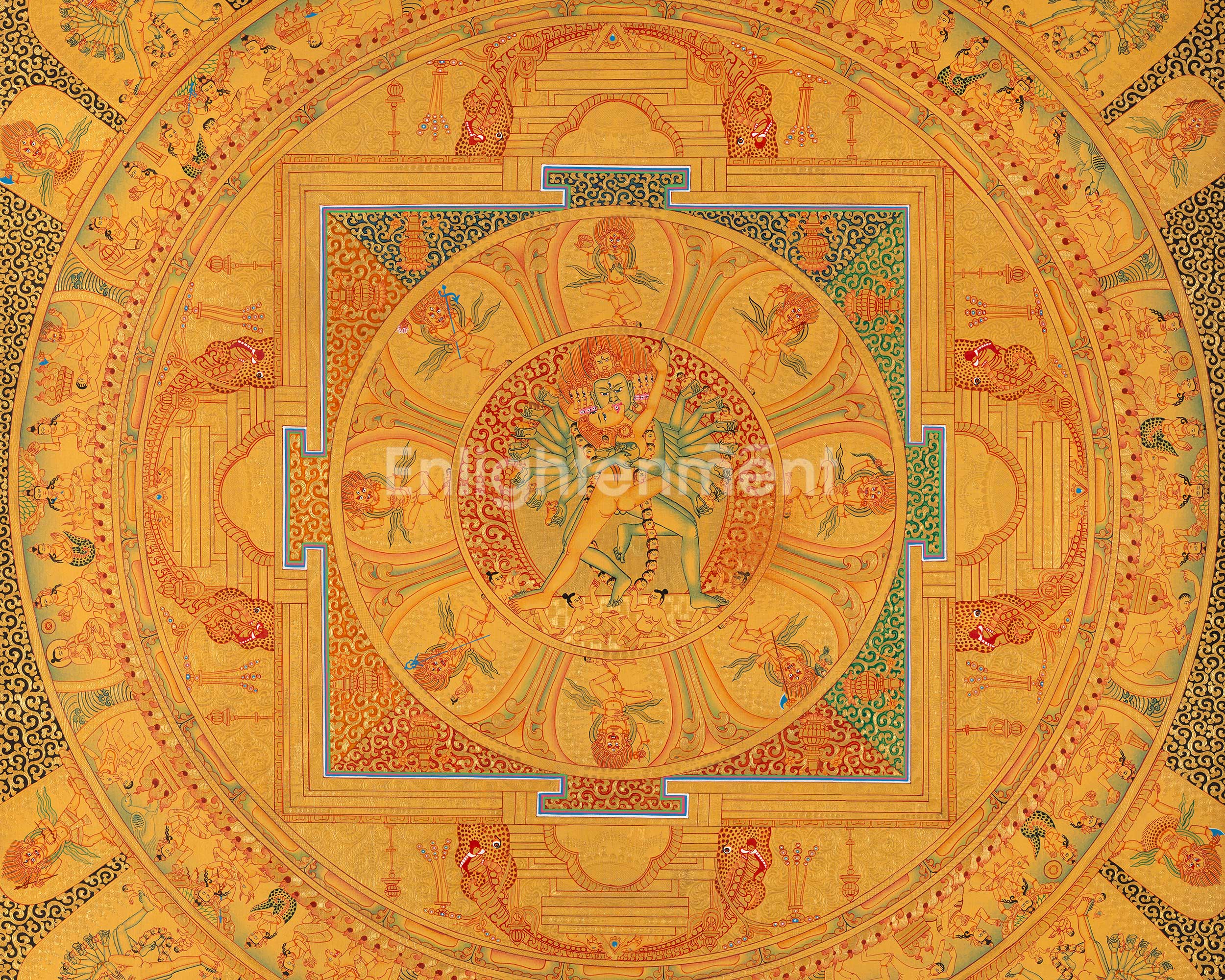 Hevajra Mandala | Vajrayana Deity | Meditation Decor