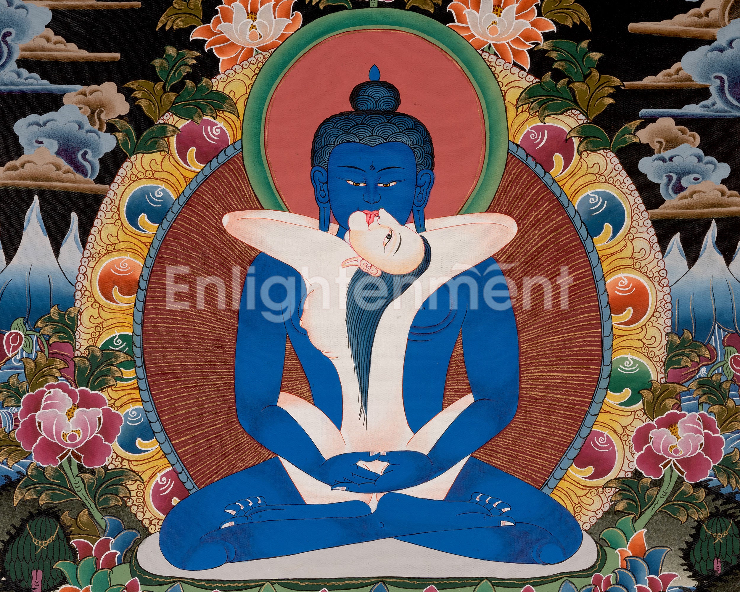 Buddha Samantabhadra Thangka | Traditional Painting | Wall Decors