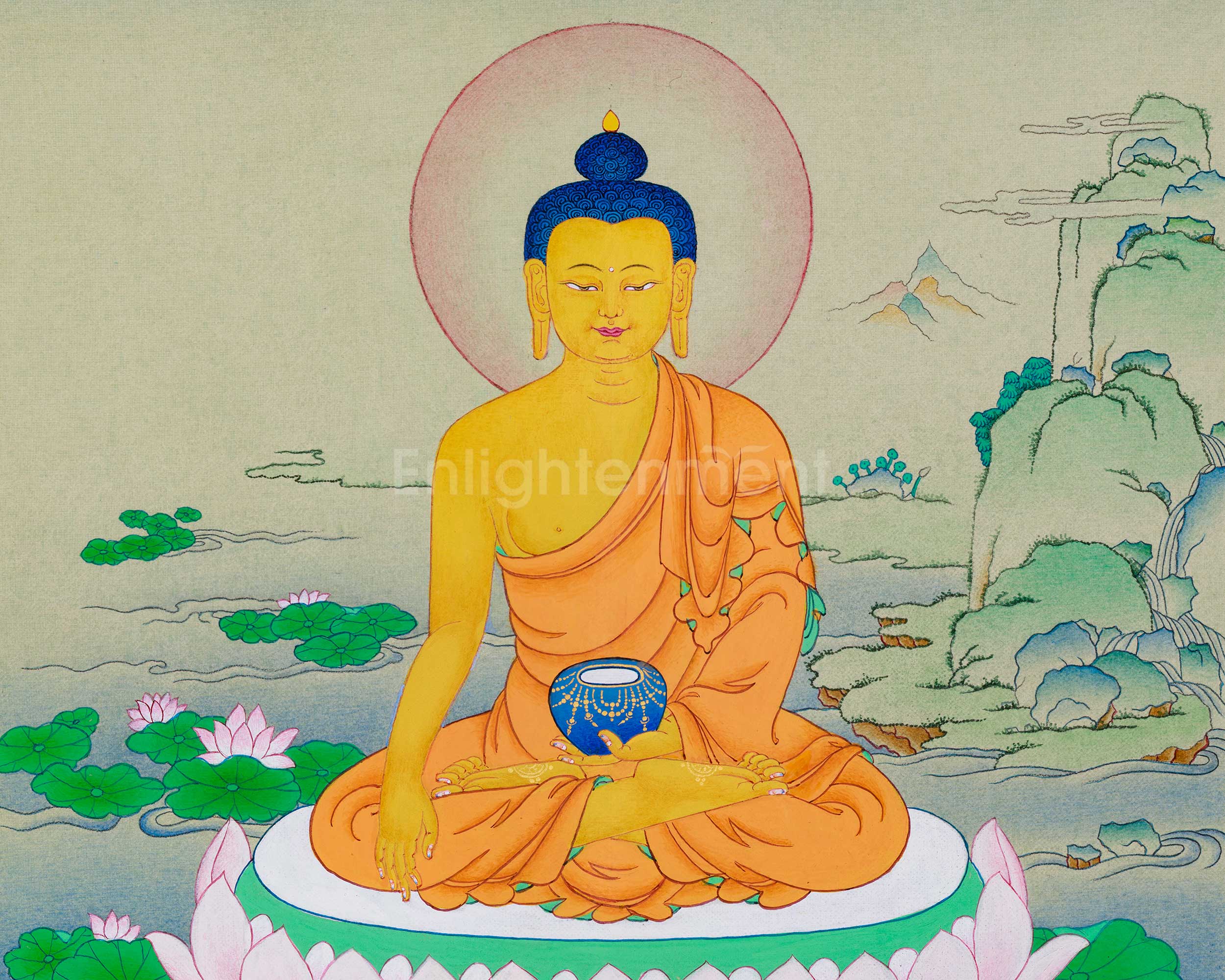 Buddha Shakyamuni for Meditation Thangka