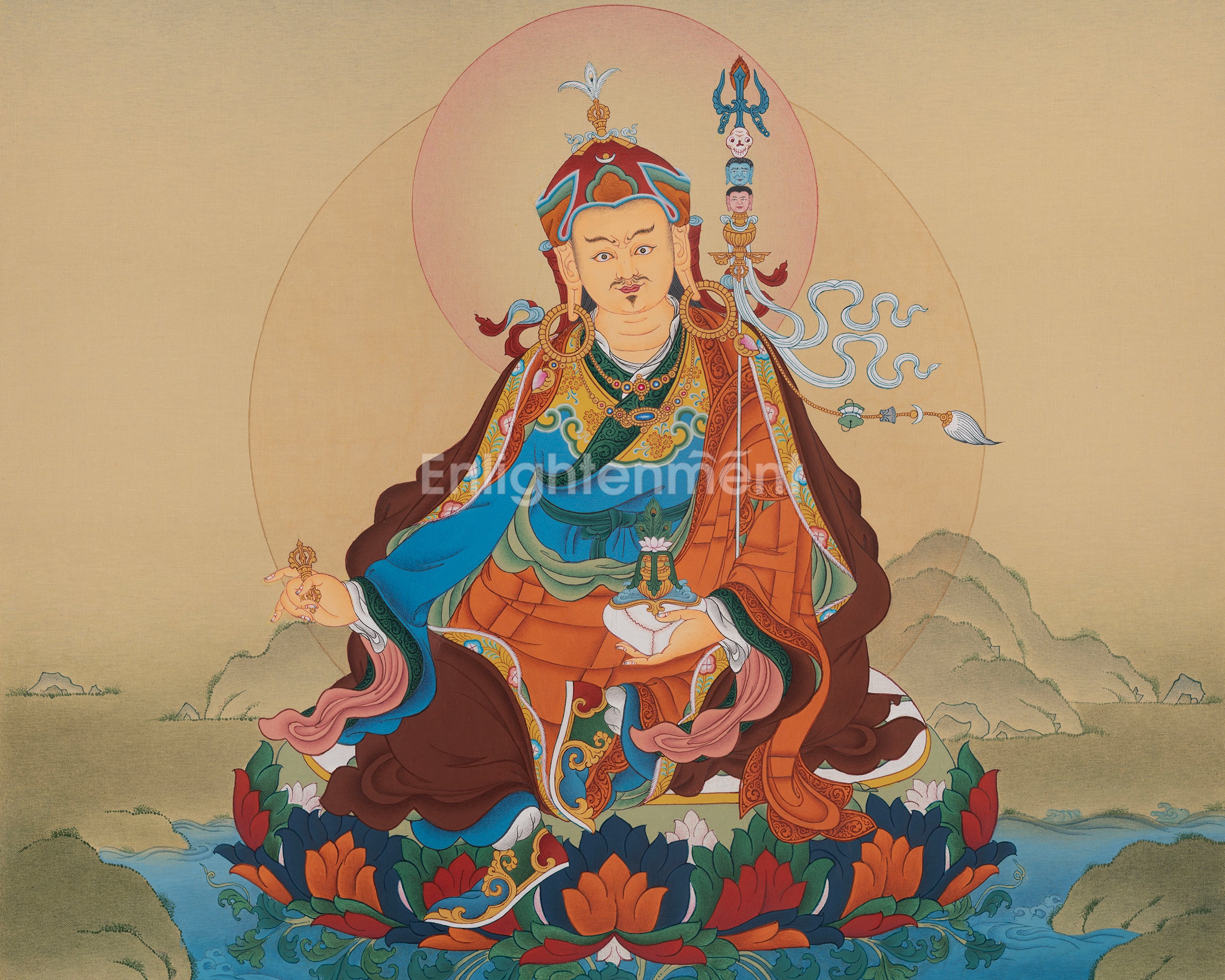 Guru Rinpoche Himalayan Art | Vajrayana Master | Spiritual Thangka