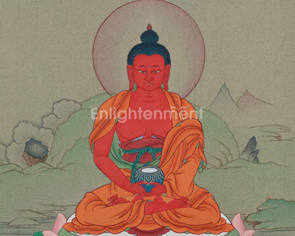 Amitabha Buddha Sacred Artwork | Buddha of Infinite Light and Boundless Compassion | Vajrayana Art