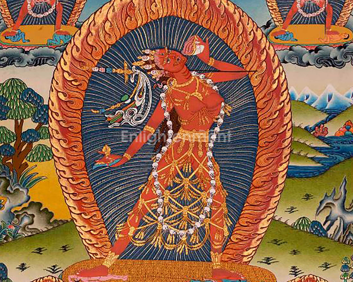 Original Hand Painted Vajrayogini Thangka Painting | Buddhist Art for Wall Decoration