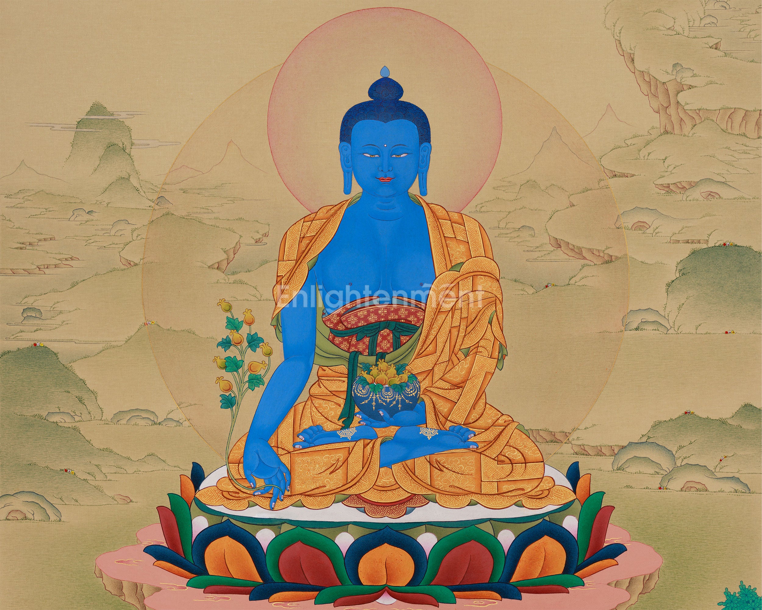 Original Buddha of Medicine, Bhaisajyaguru Painting | Supreme Healer