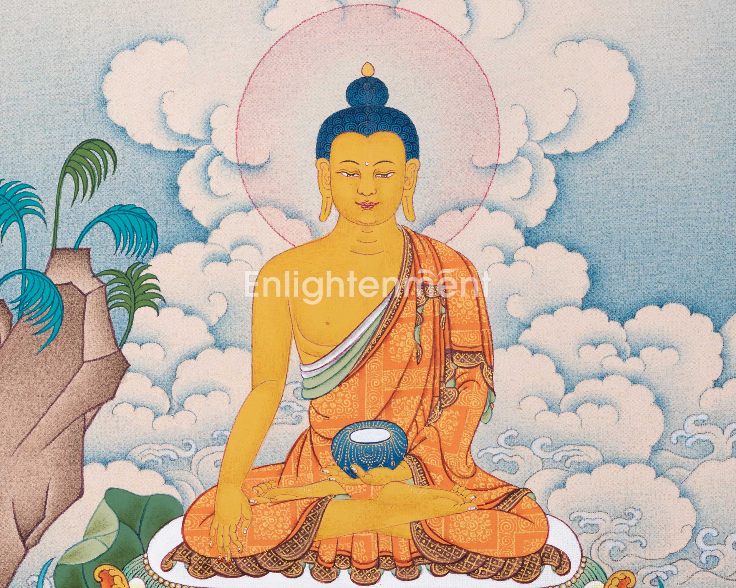 Siddhartha Gautama Art | Hand-Painted Shakyamuni Buddha Thangka | Buddhist Wall Decors