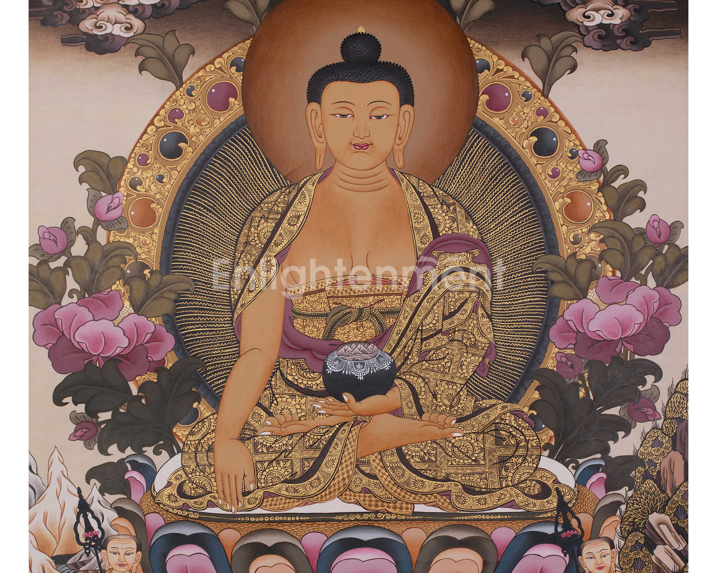 Shakyamuni Buddha Meditation Thangka | Timeless Buddhist Art of Inner Peace and Awakening