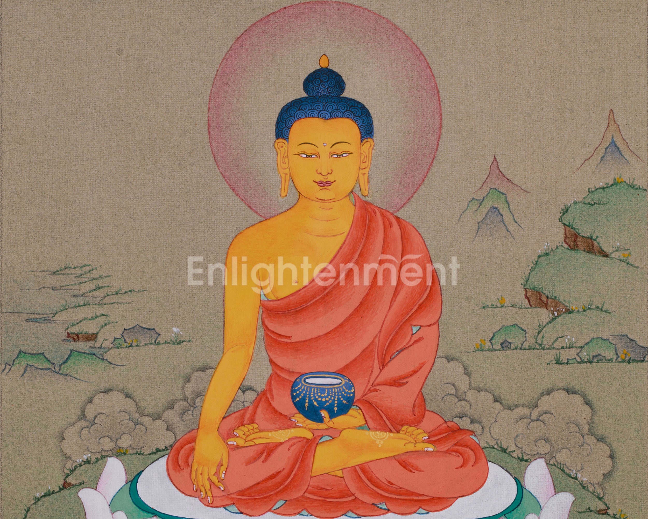 Peaceful Deity Shakyamuni Buddha Thangka | A Symbol of Enlightenment