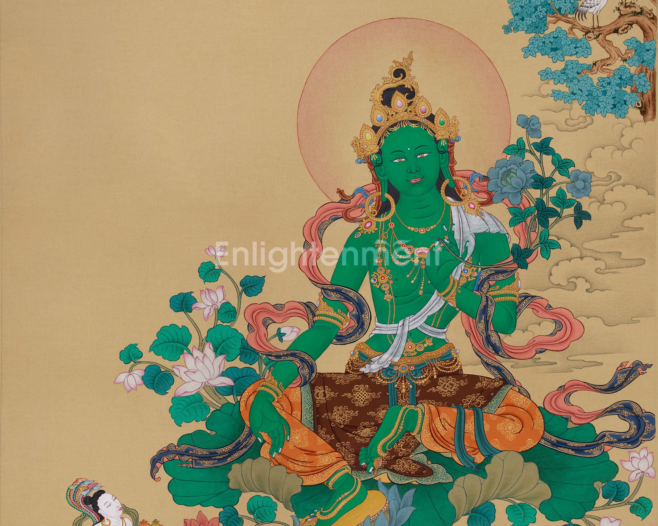 Premium Compassionate Deity Green Tara | Timeless Elegance and Healing Energy