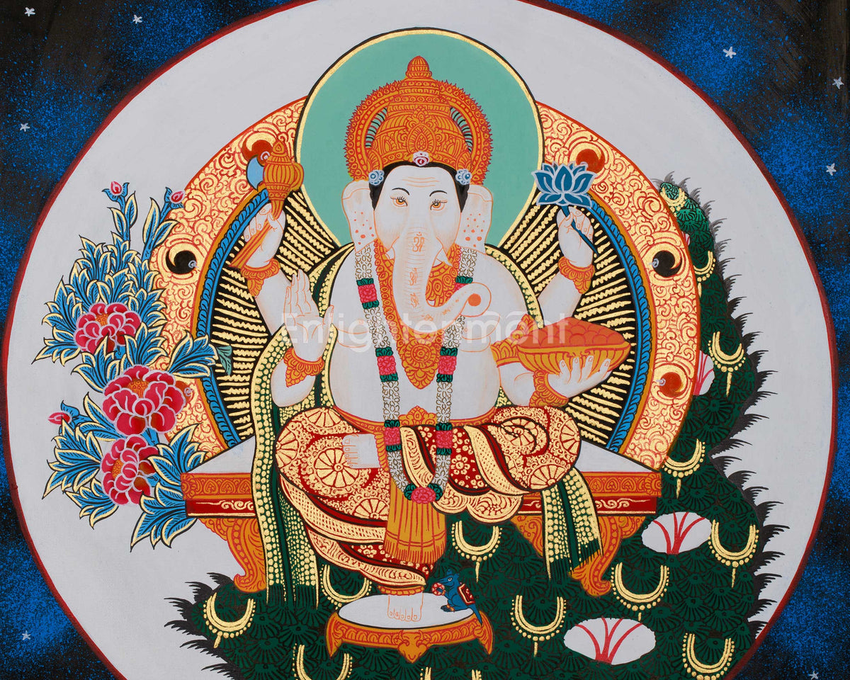 Lord Ganesh Painting | Original Hand Painted Ganesh | Ganpati Artwork | Religious Art |