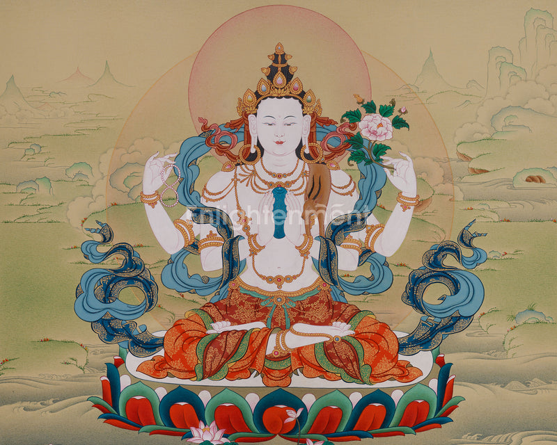 The Compassionate Bodhisattva, Avalokiteshvara Thangka.