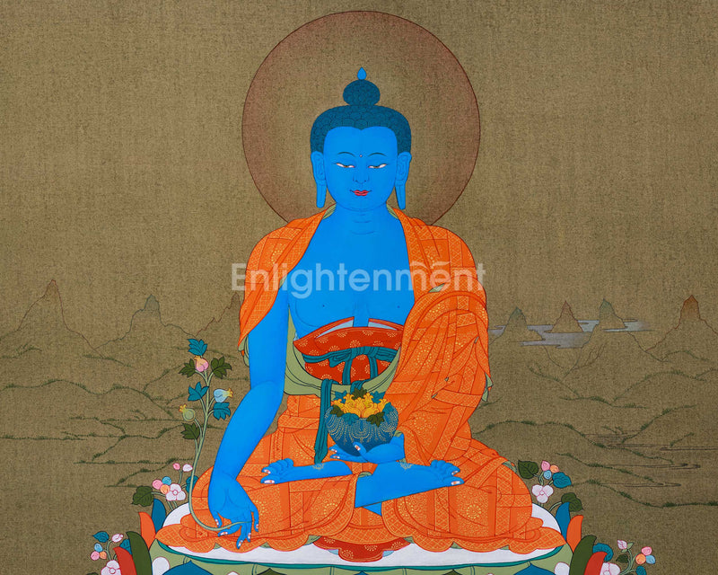 Healing Medicine Buddha Thangka Art