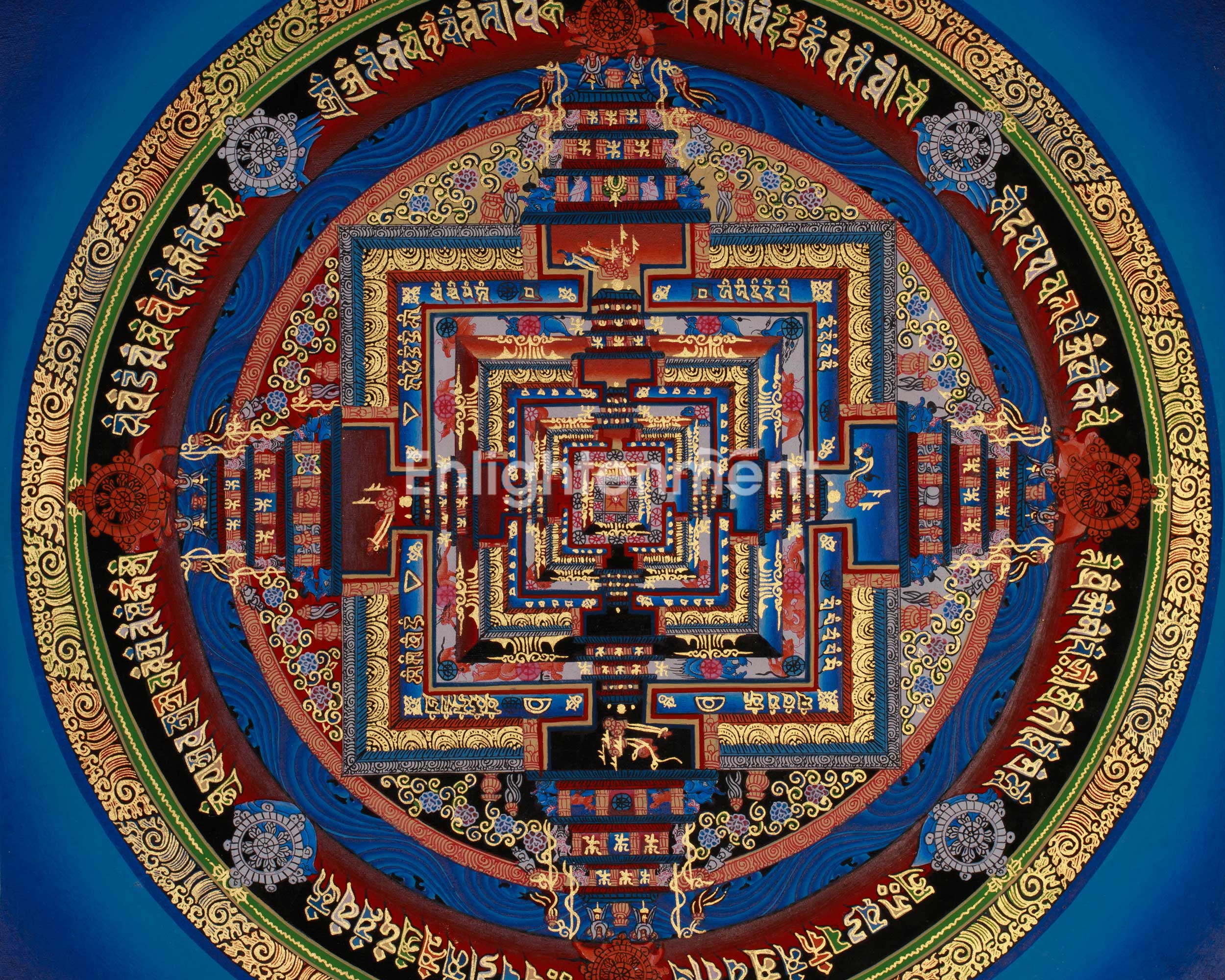 Mandala Kalachakra Thangka | Tibetan Buddhist Art of Cosmic Energy