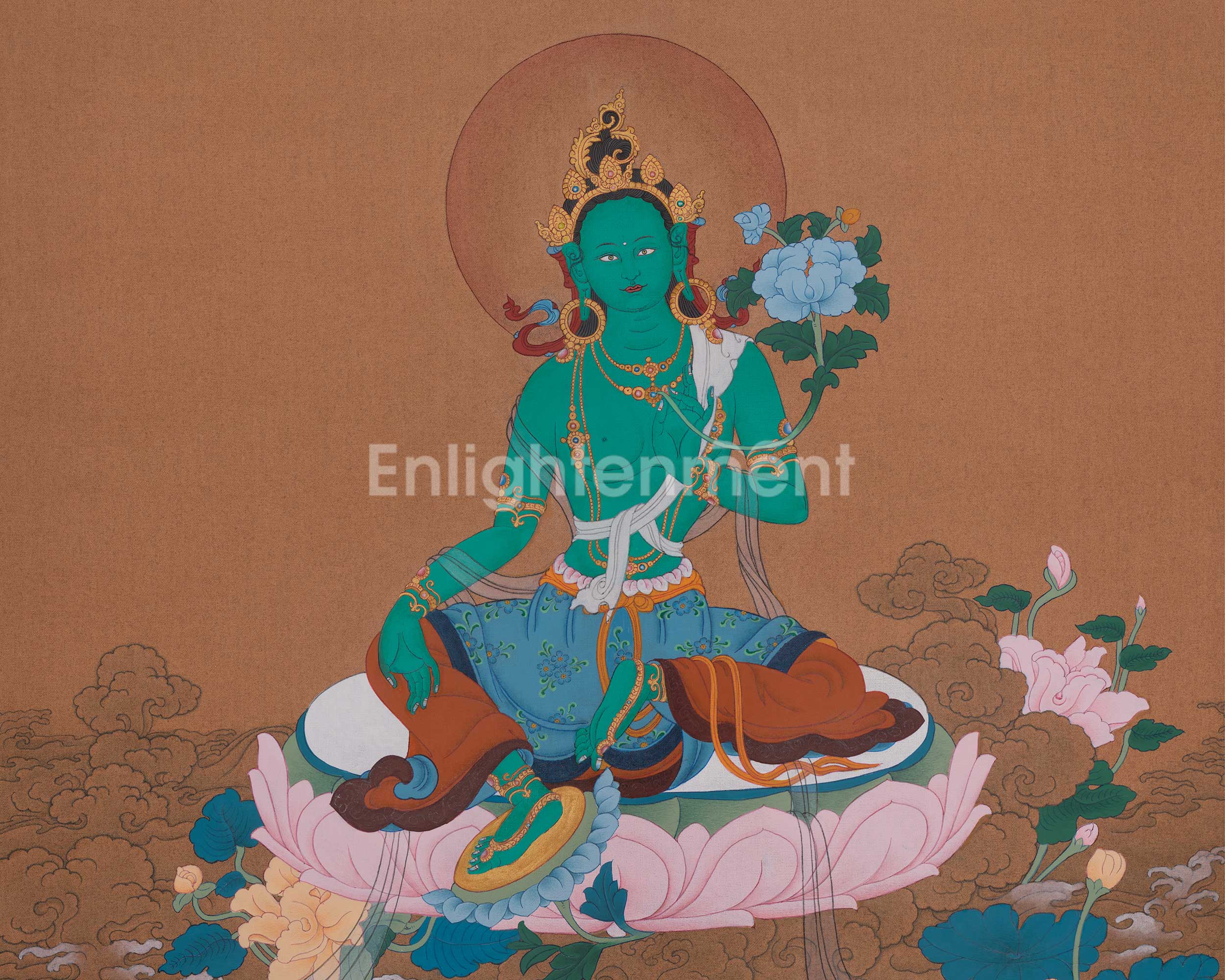 Green Tara Compassion Deity Artwork | Shyama Tara | Mother of Liberation
