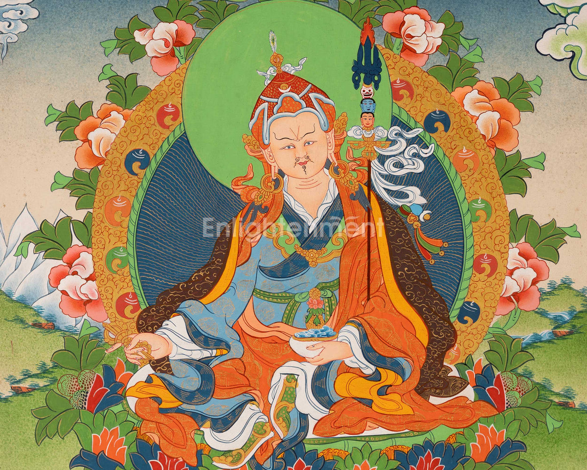 Guru Padmasambhava Thangka | Religious Painting | Wall Decors