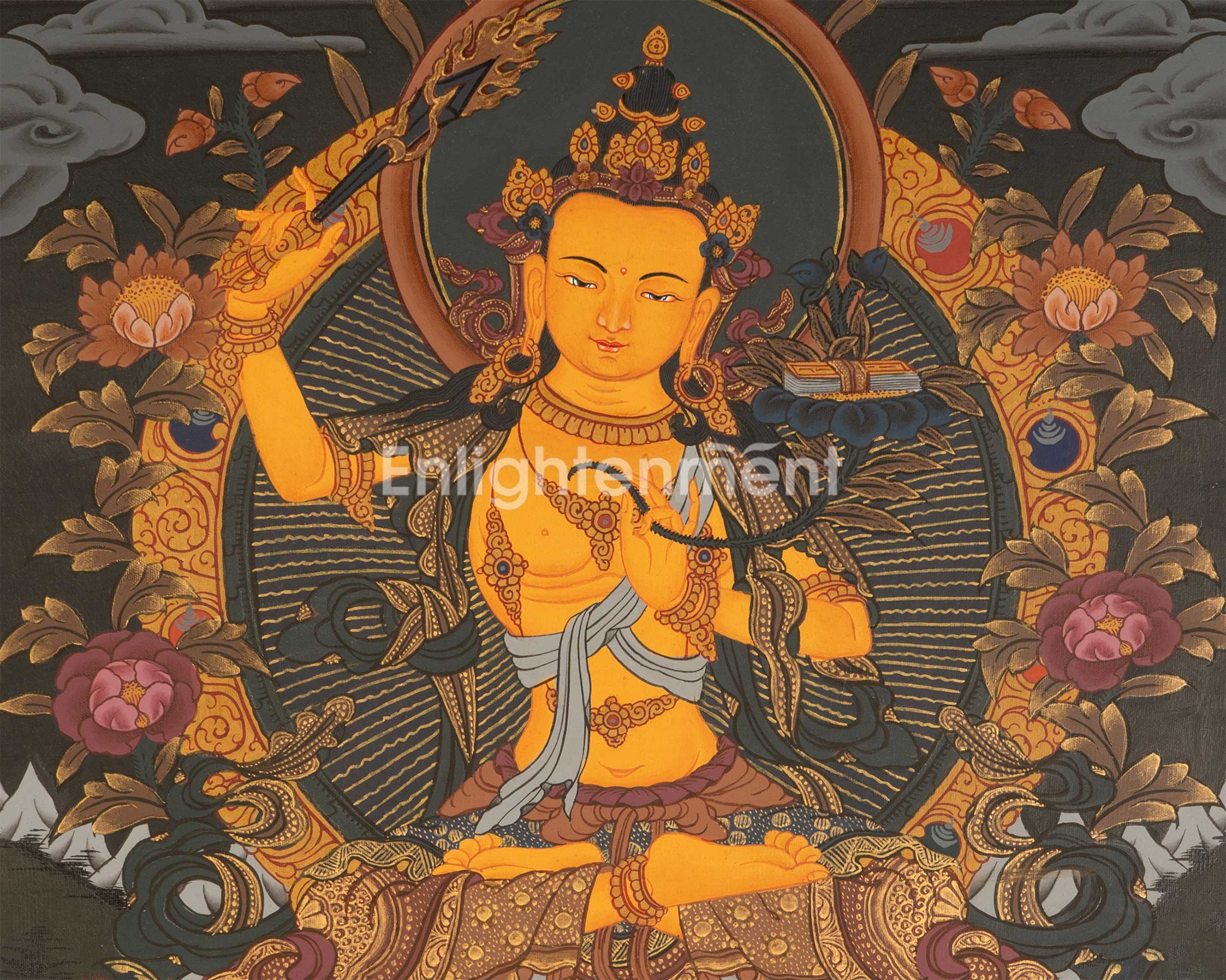 Sacred Bodhisattva Manjushri Painting | Tibetan Buddha of Wisdom