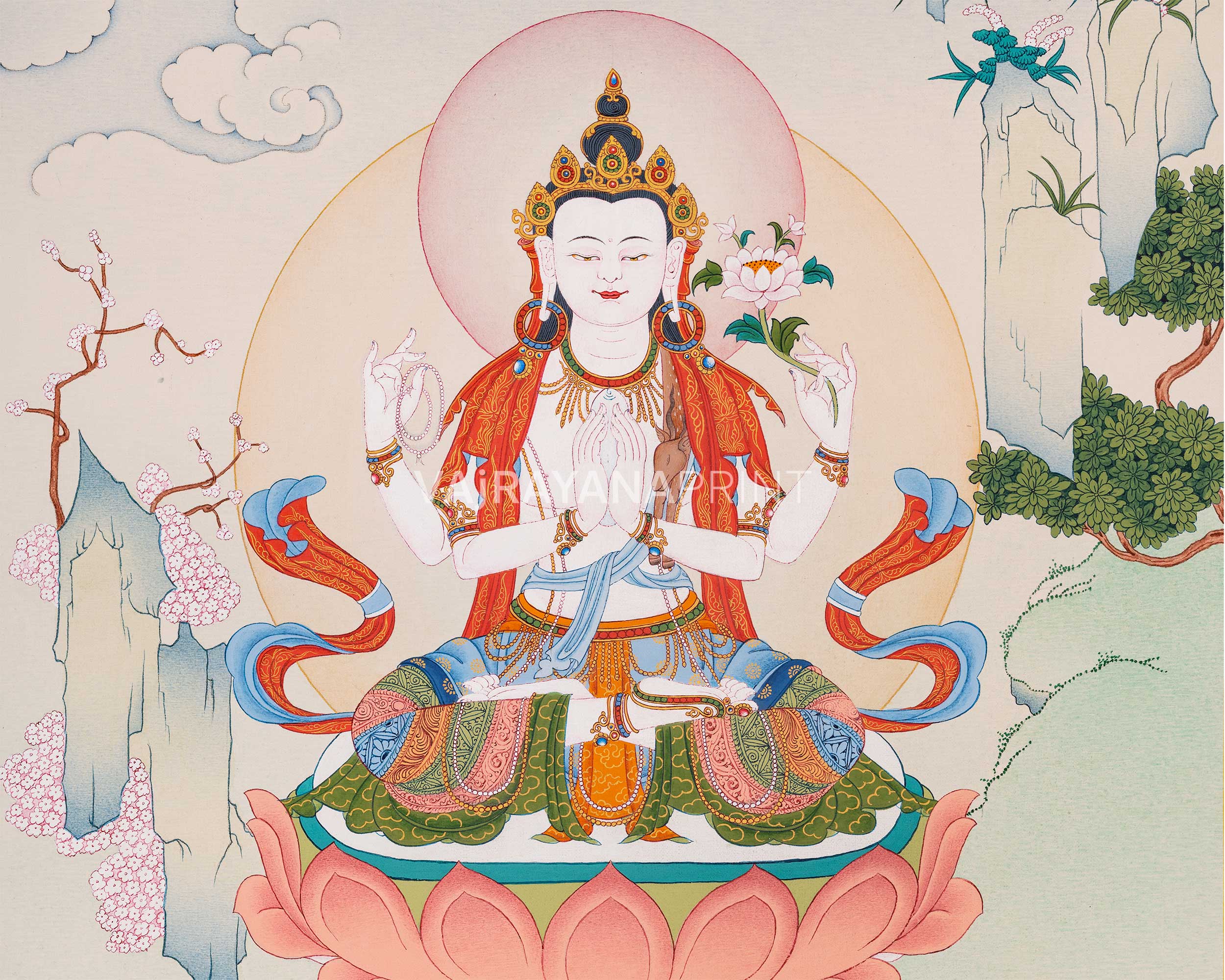 Chenresig-Manjushri-Vajrapani-Thangka Print Set