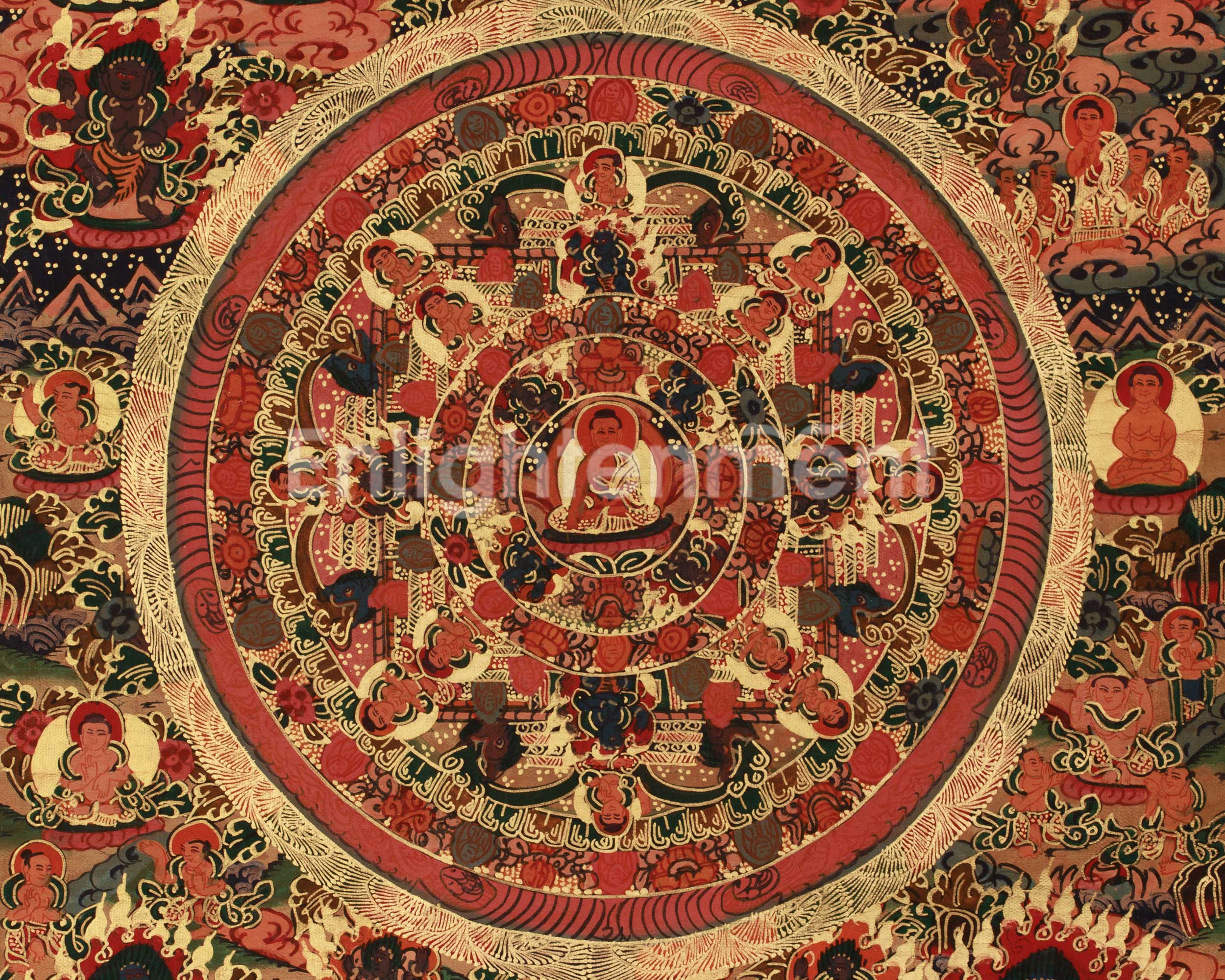 Tibetan Artwork of Buddha Mandala | Symbolized Enlightenment and Spiritual Harmony