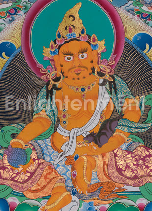 The Five Dzambhala Thangka | Sacred Symbol of Prosperity and Protection