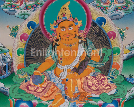 The Five Dzambhala Thangka | Sacred Symbol of Prosperity and Protection