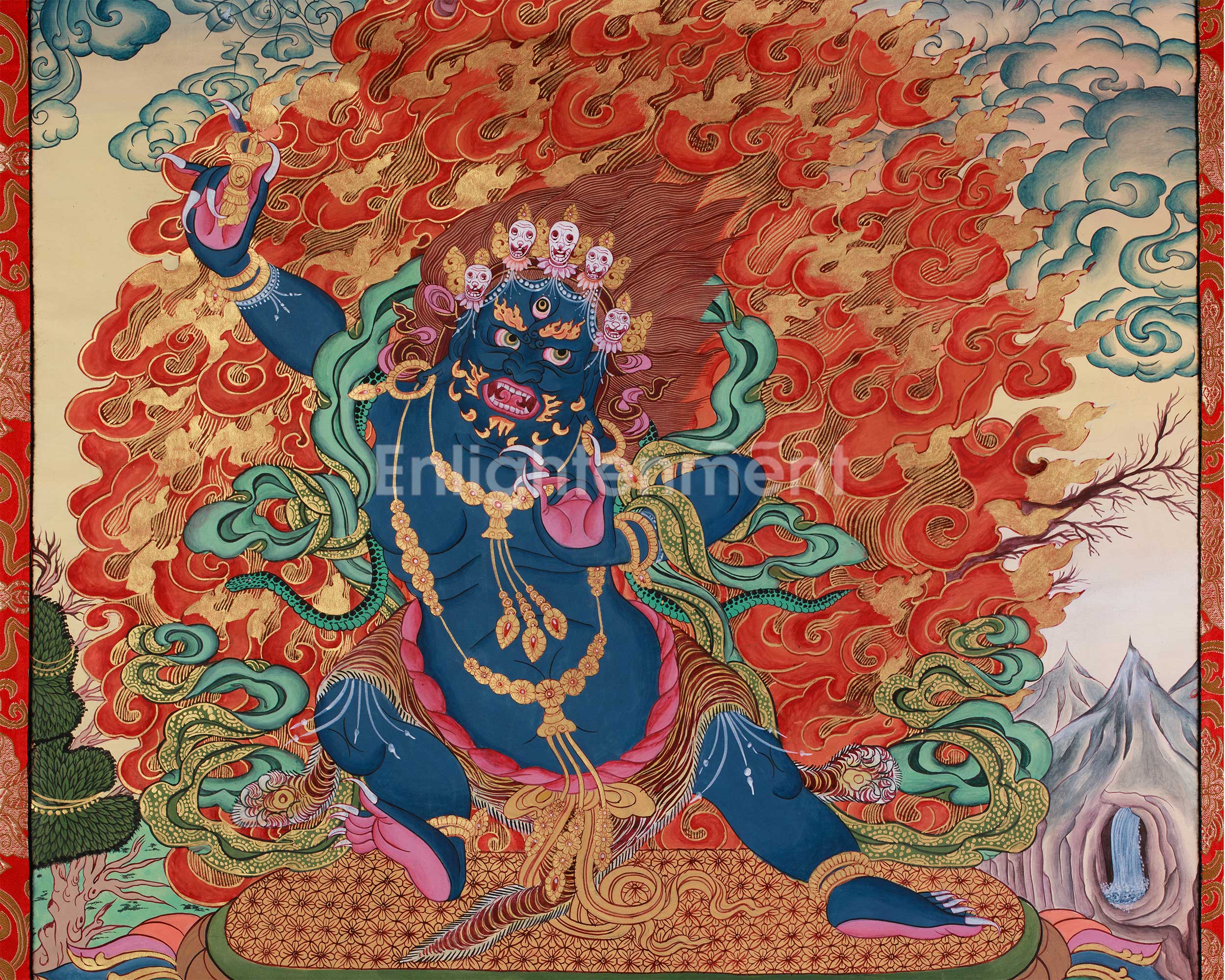 Tibetan Wrathful Deity Vajrapani | Guardian of Power and Strength