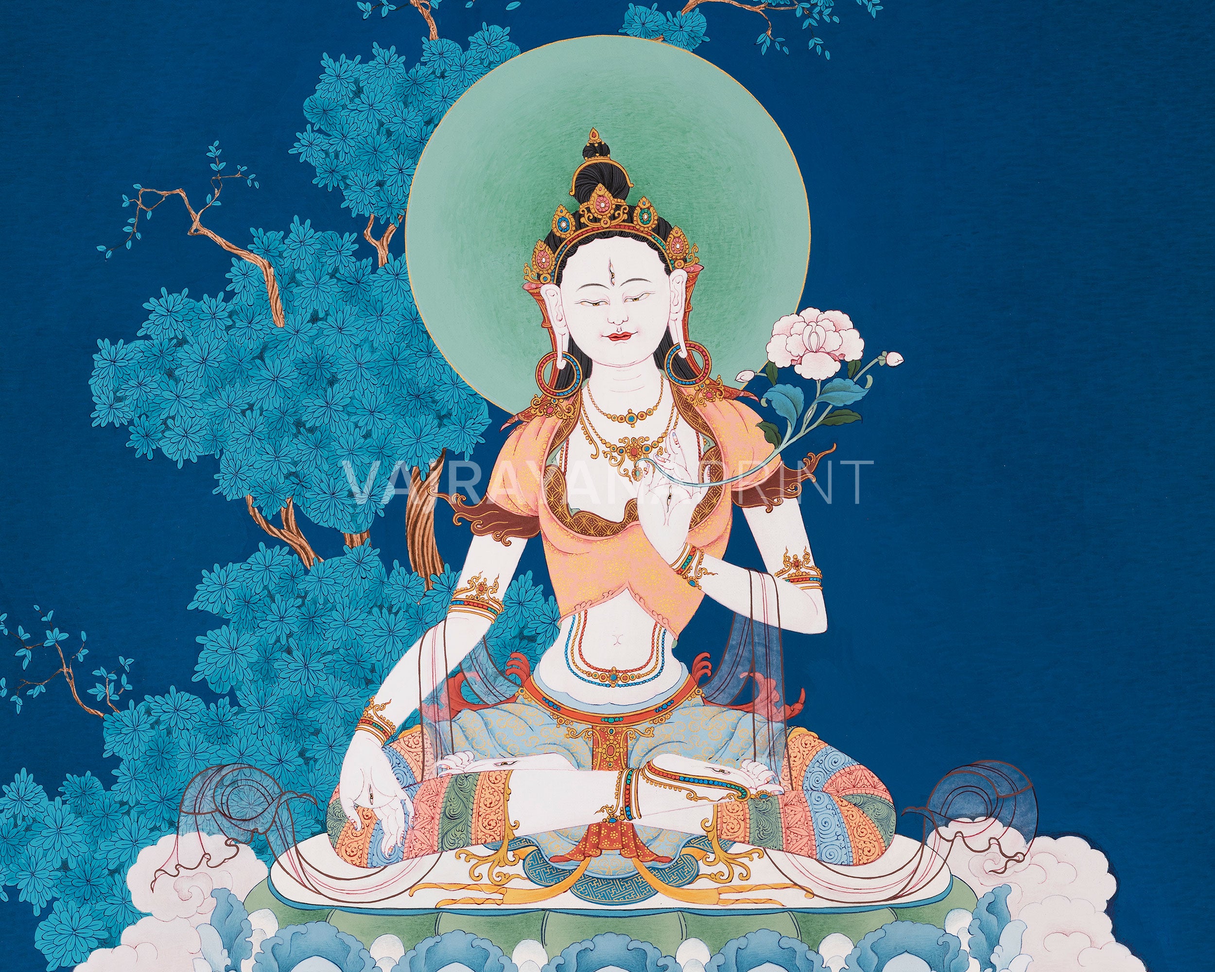 Healing Deity White Tara Print | High-Quality Goddess Tara Canvas Print