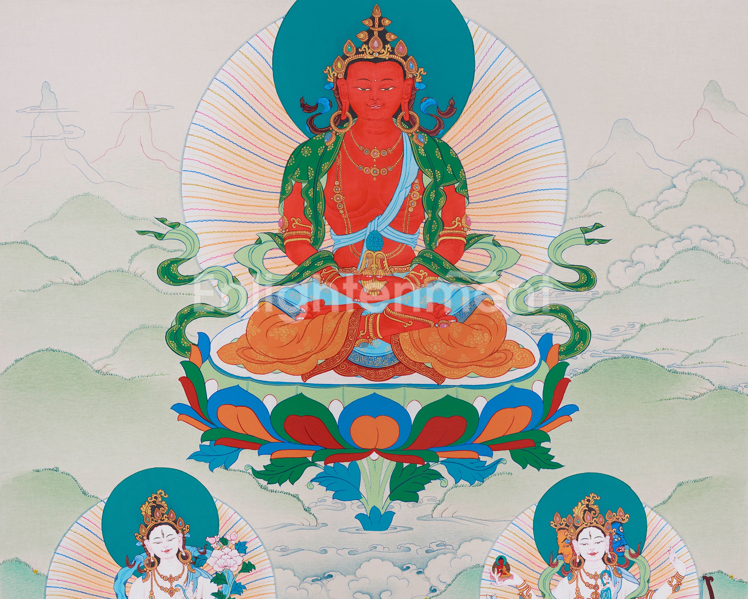Divine Blessings of Longevity: Amitayus, White Tara, and Namgyalma