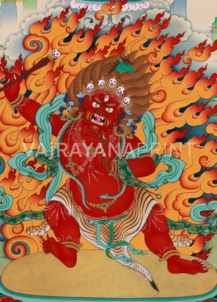 Hayagriva Digital Print | The Divine Guardian | Vajrapani Buddhism | Canvas Art for Spiritual Enhancement