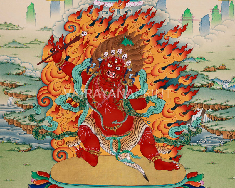 Hayagriva Digital Print | The Divine Guardian | Vajrapani Buddhism | Canvas Art for Spiritual Enhancement