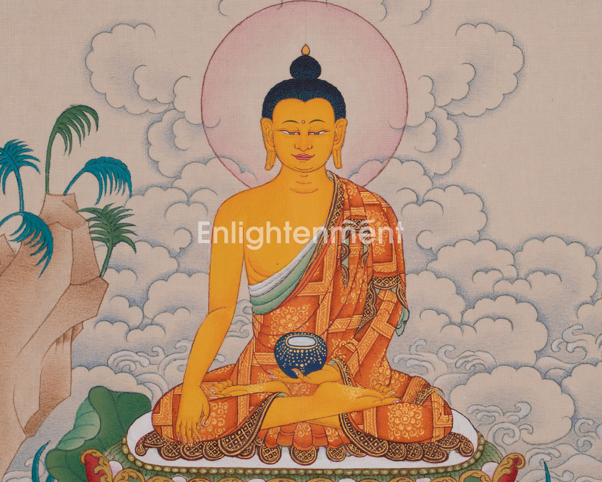Siddhartha Gautama Thangka Painting | Teacher of Enlightenment | Shakyamuni Buddha