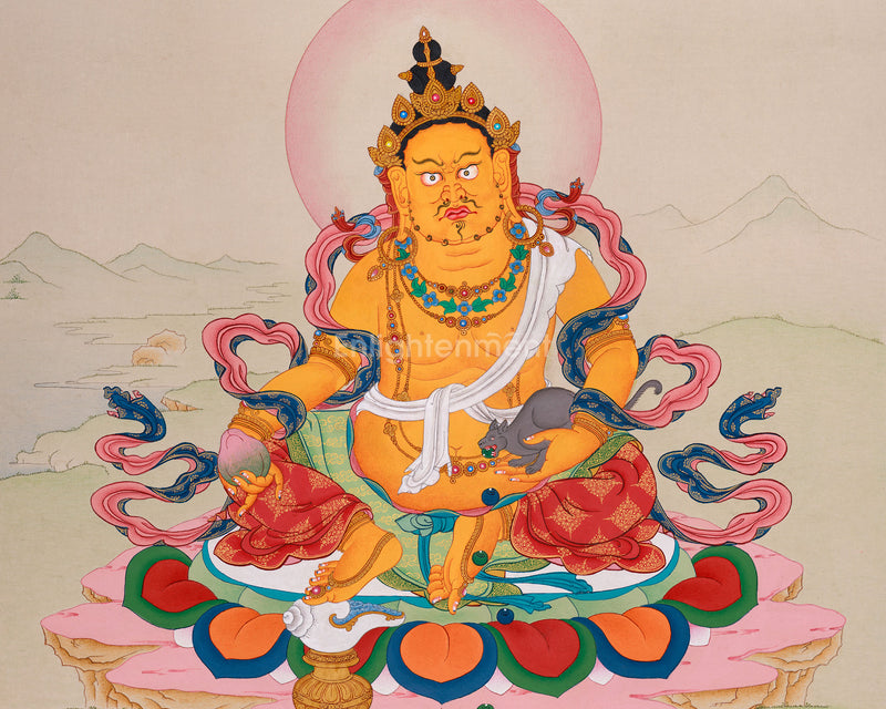 Traditional Wealth Deity Art | Jambhala Kuber Detailed Figure