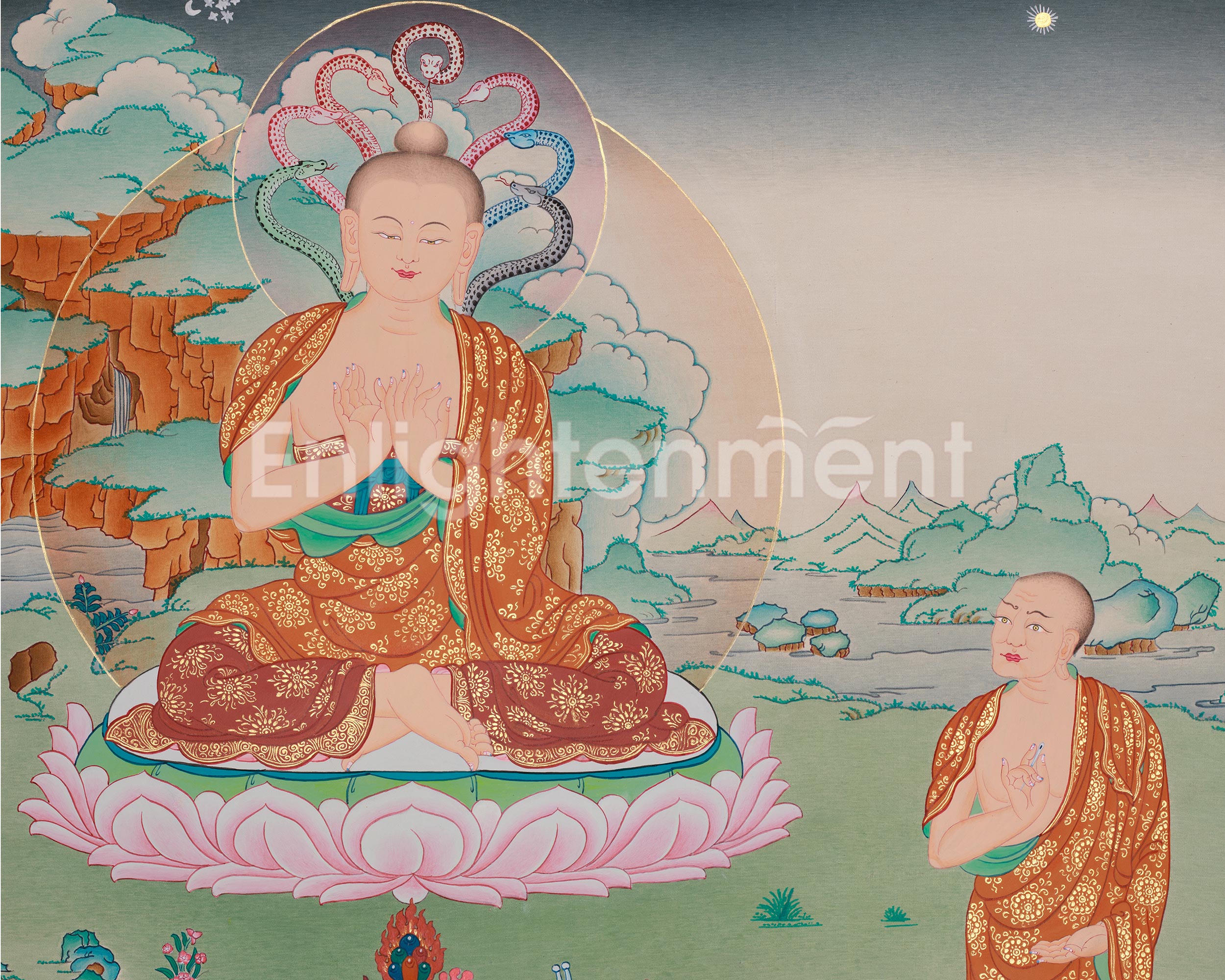 Nagarjuna Tibetan Artwork | Wisdom Master | Traditional Thangka