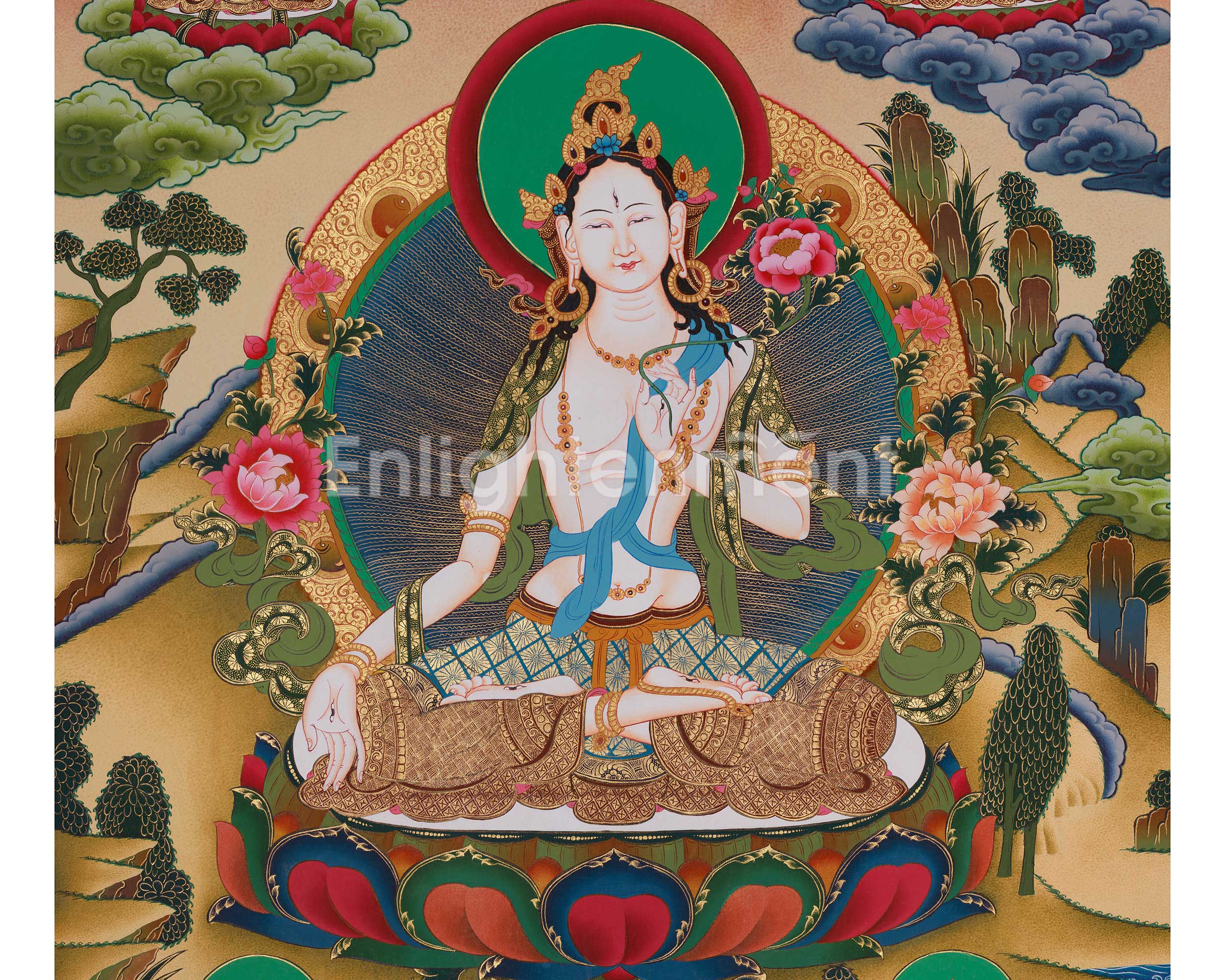 White Tara Spiritual Art | Sita Tara | Healing Deity | Female Buddha