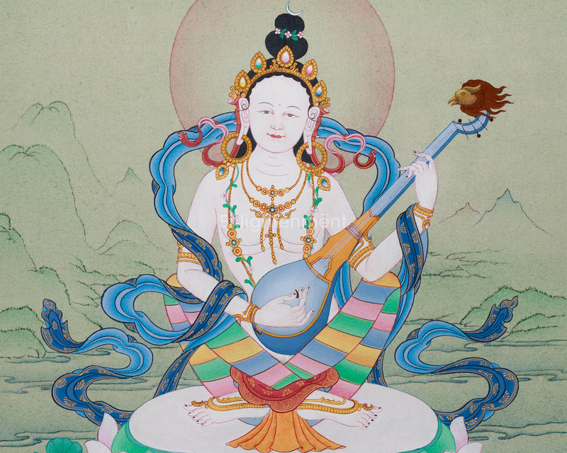 Wisdom Mother Saraswoti | Yangchenma Thangka