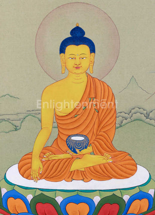 Buddha Shakyamuni Thangka, Handmade Art