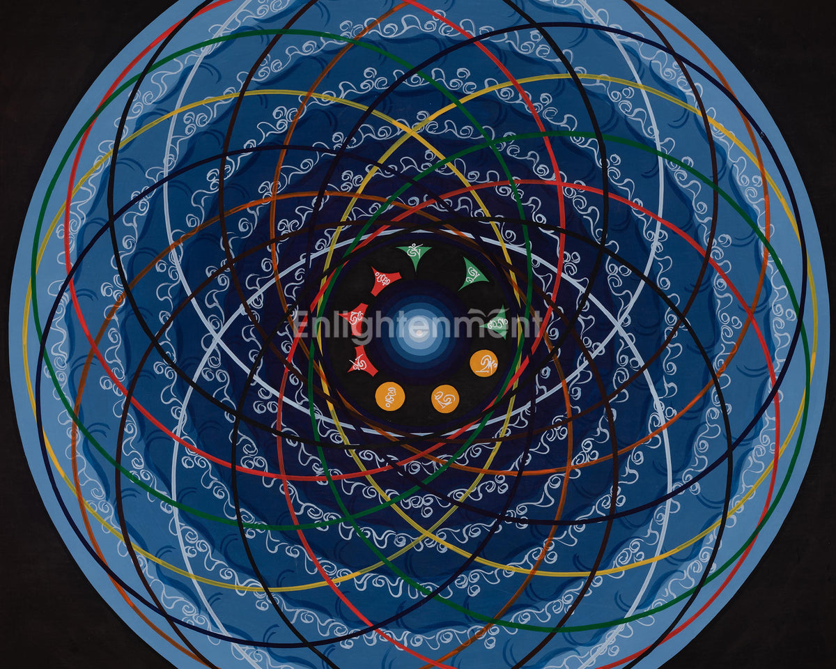 Cosmic Mantra Mandala | A Sacred Representation of Universal Balance and Harmony