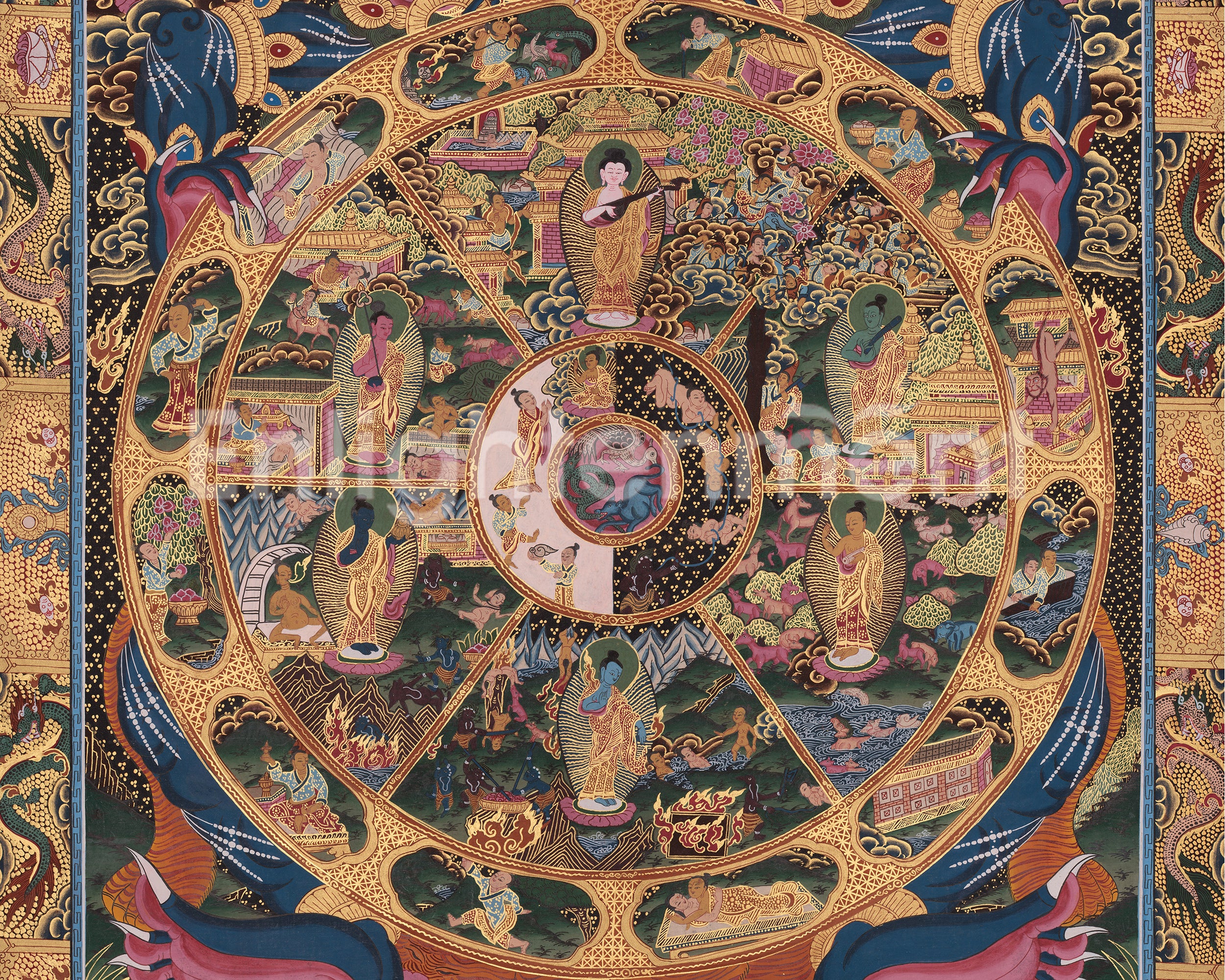 Himalayan Art of Wheel of Life | Symbol of Karma, Rebirth, and Liberation