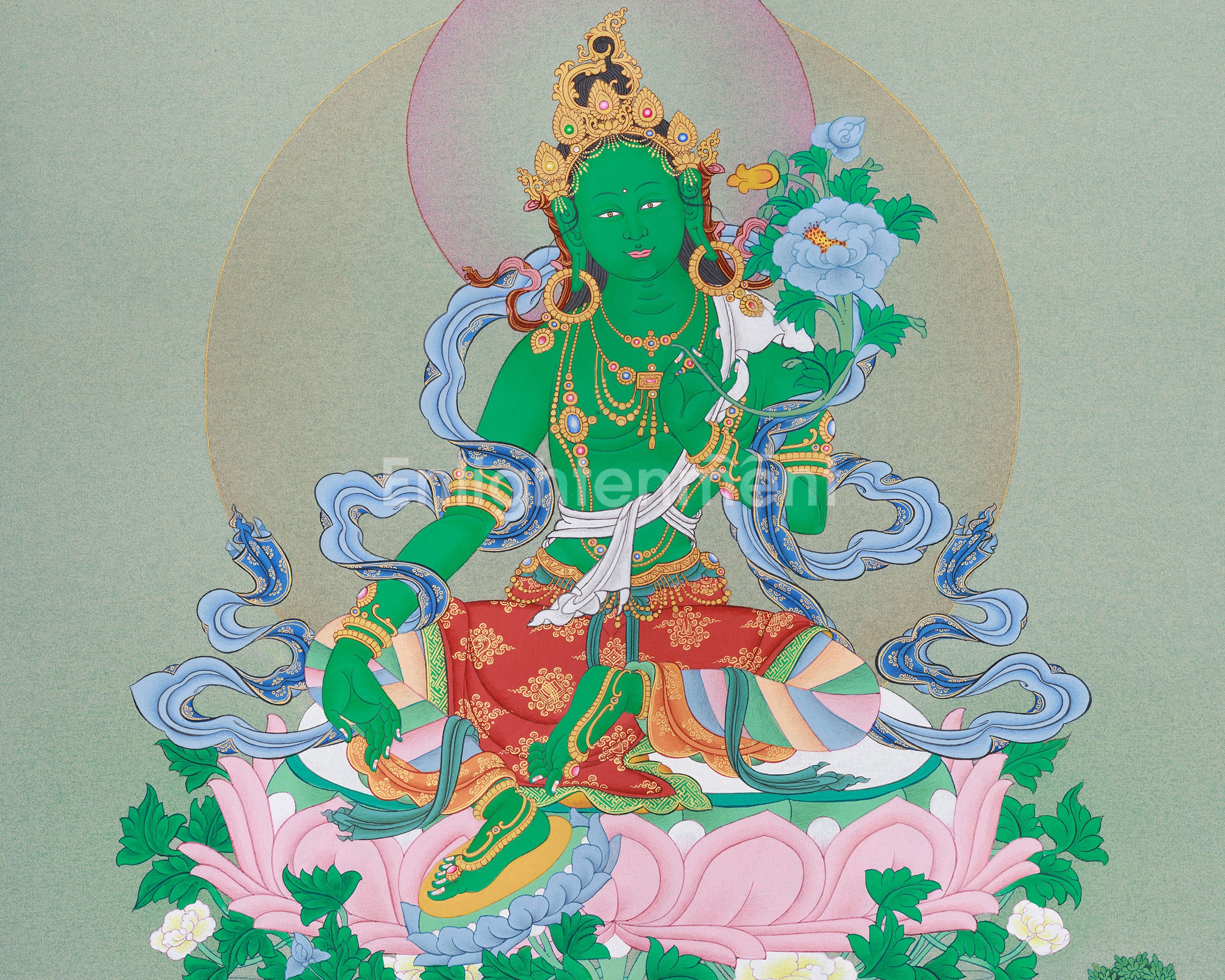 Buddhist Goddess Arya Tara Thangka | The Divine Mother of All Buddhas
