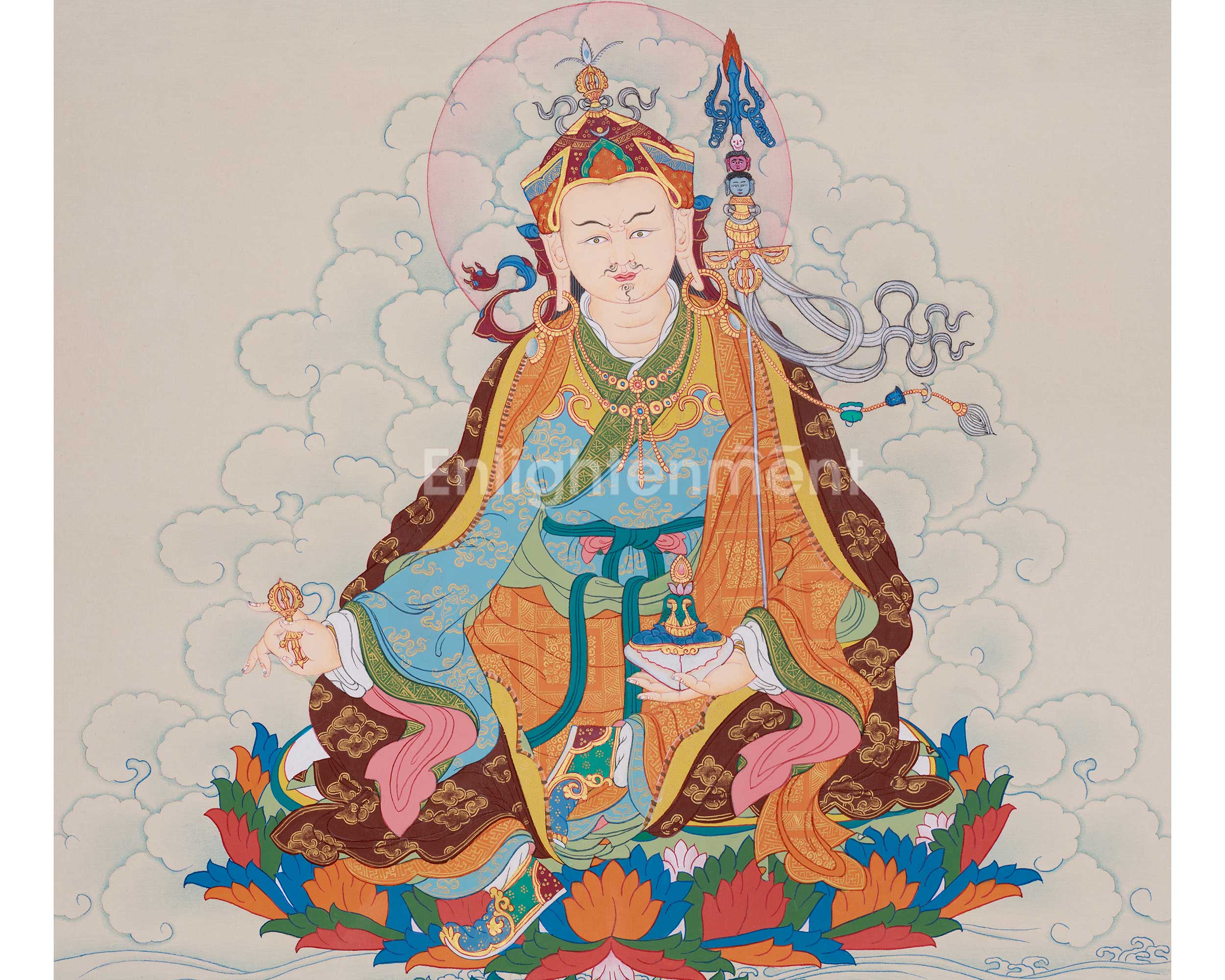 Himalayan Guru Rinpoche Thangka | Padmasambhava Artwork