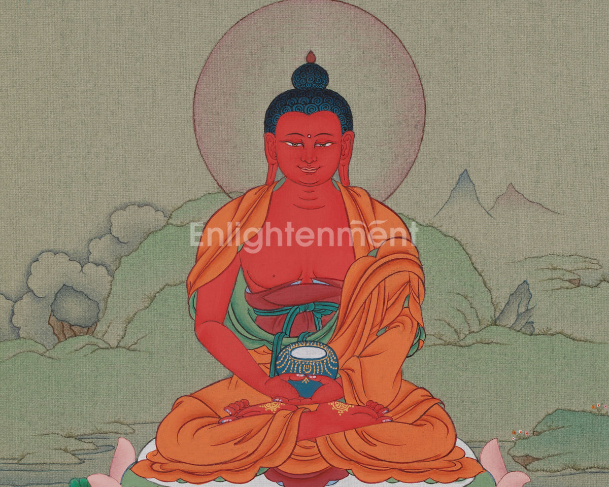 Pure Land Amitabha Buddha Thangka | Represent Infinite Compassion