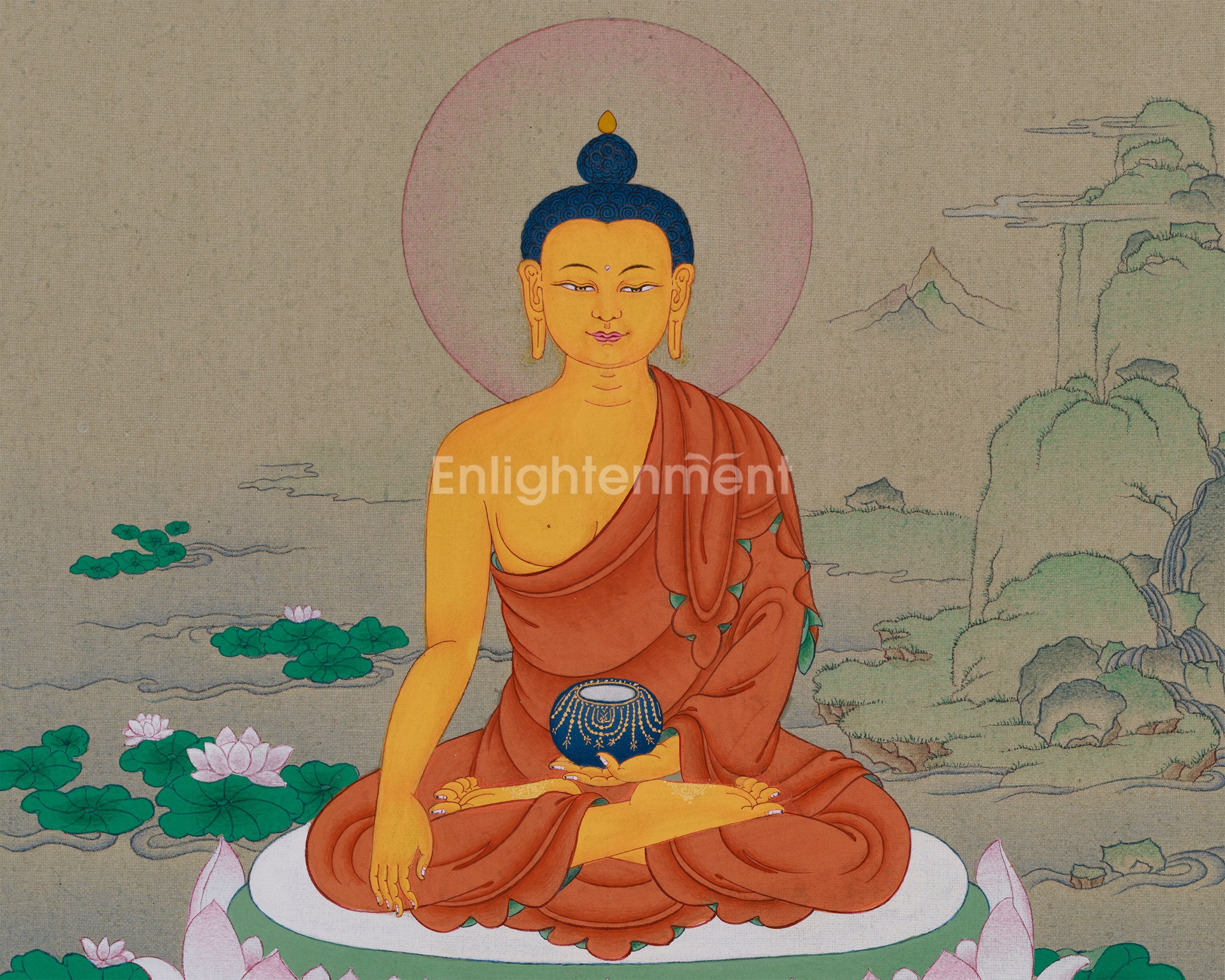 Small Gautama Buddha Painting | Radiating Peace, Wisdom, and Enlightenment