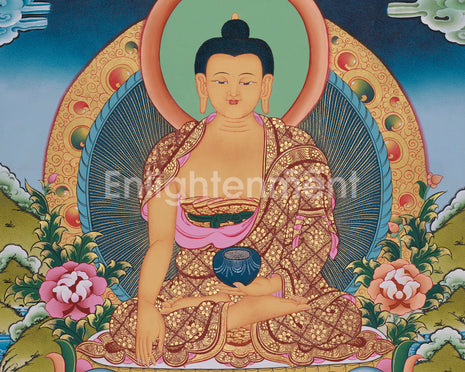 The Shakyamuni Buddha Thangka | Symbol of Enlightenment & Inner Peace