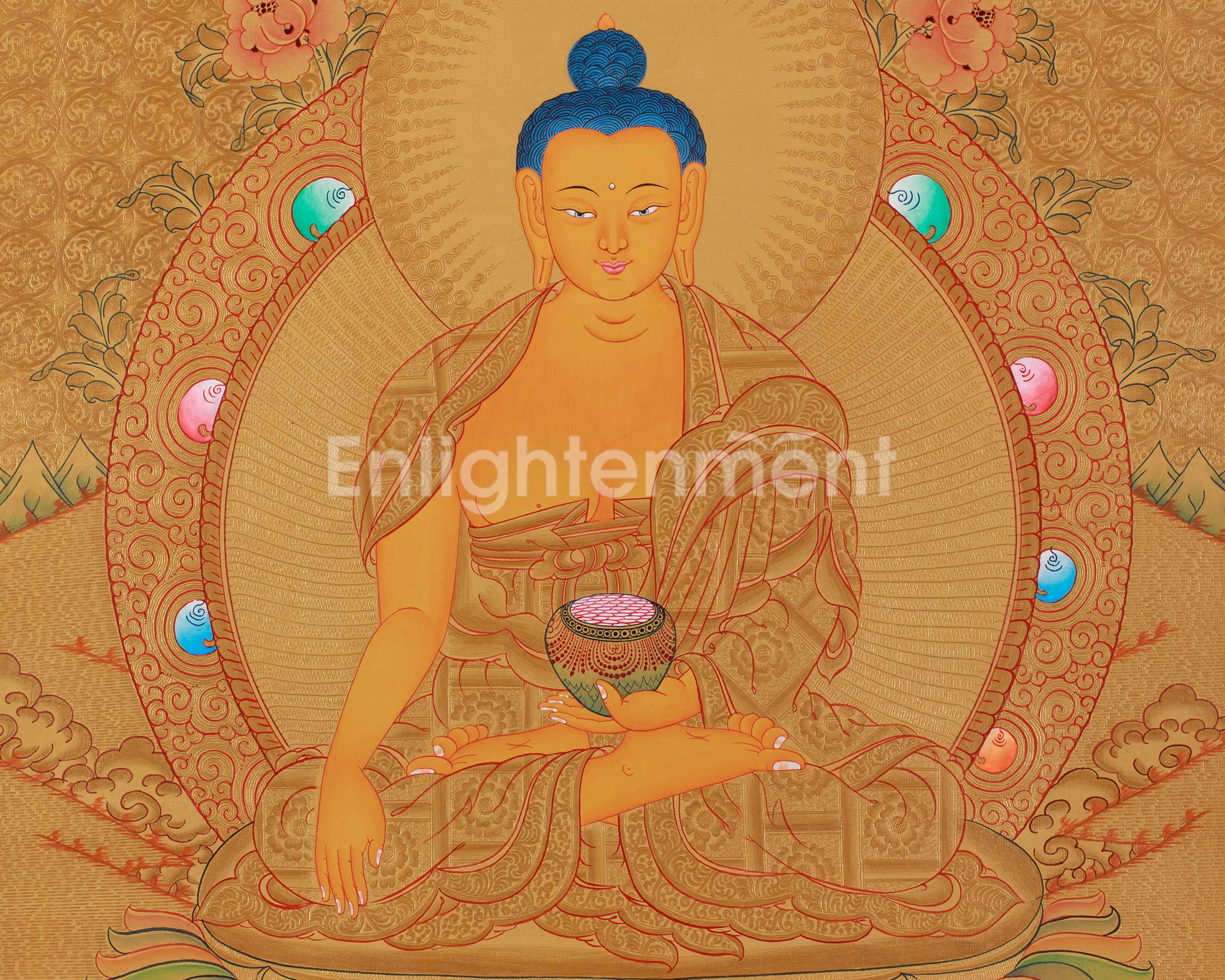 Shakyamuni Buddha Thangka Painting | Wall Hanging Decor