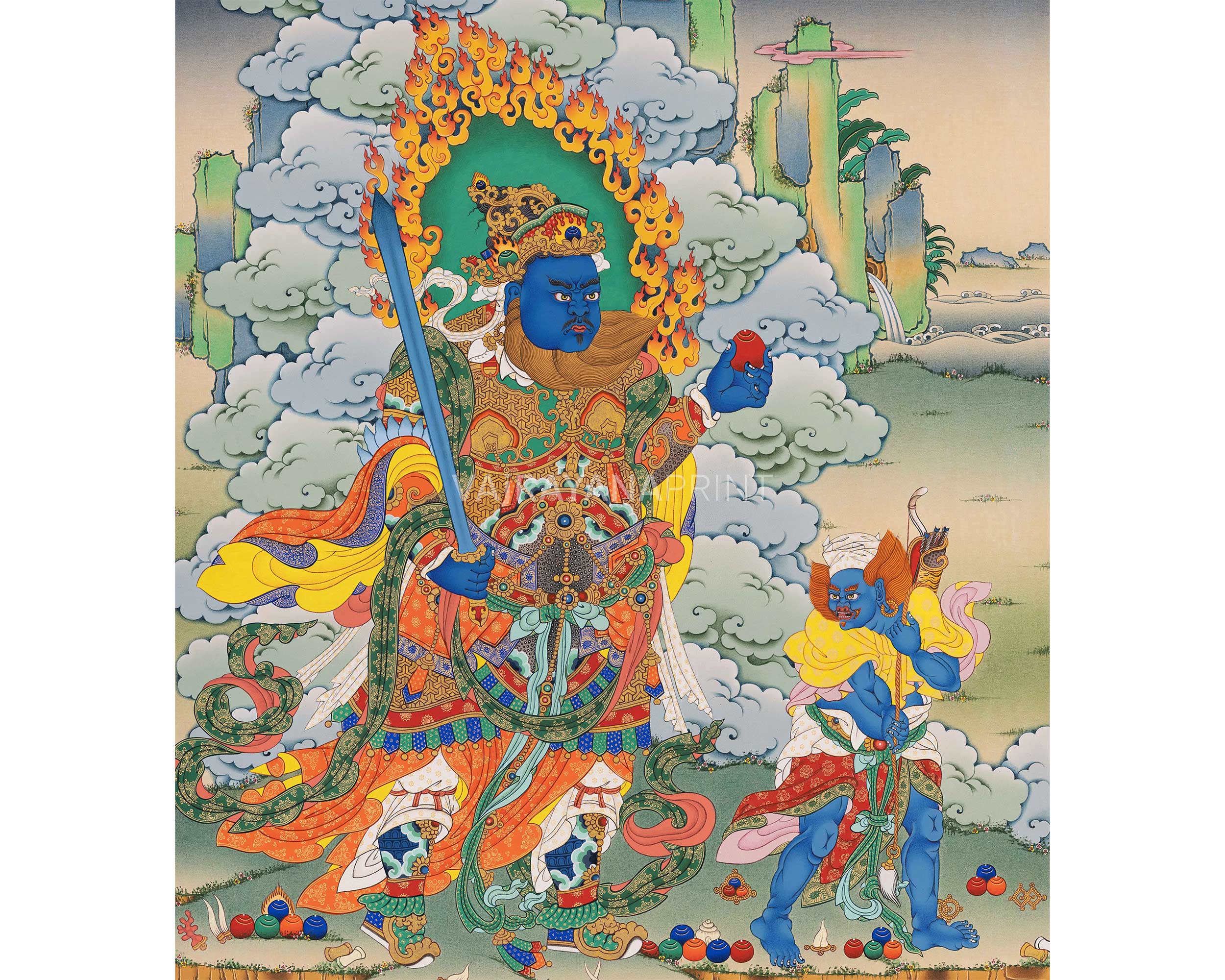 Premium Virudhaka Giclee Print | Leader of the Kumbhanda in Buddhism