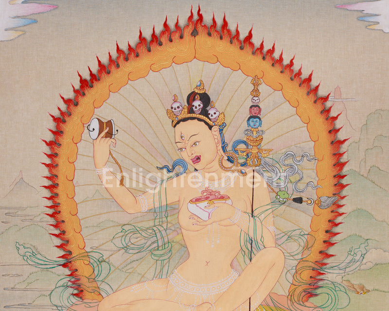 Hand-Painted Niguma Thangka | Lady of Illusion