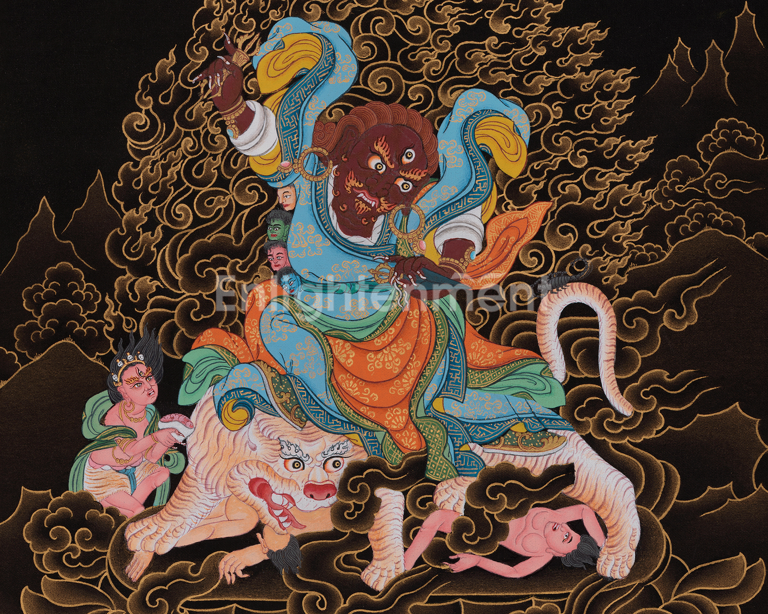 Sacred Dorje Drollo Thangka | Symbol of Fierce Compassion, Awakened Presence